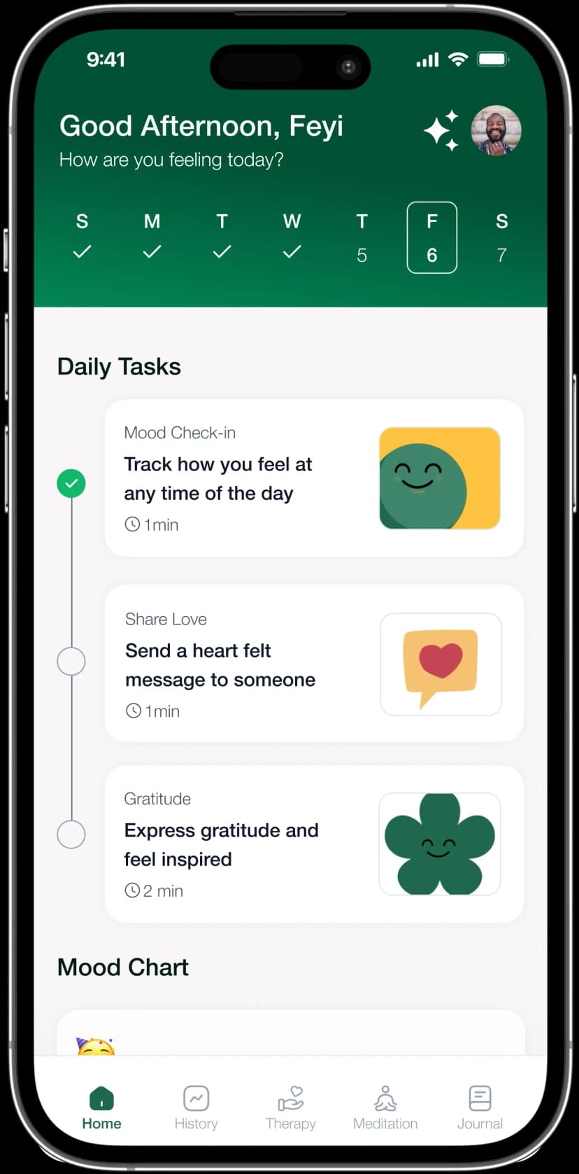 Self Care App Mockup